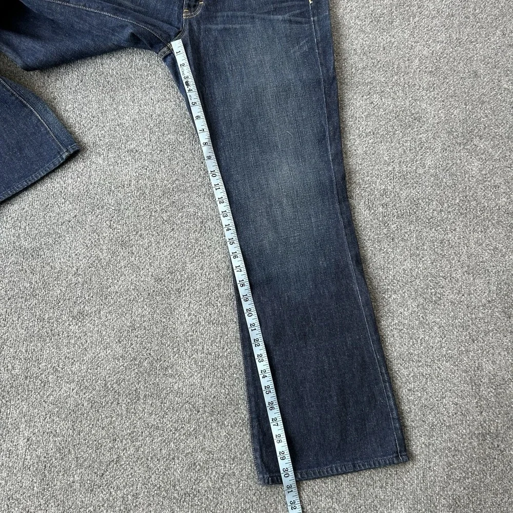 JCrew Jeans Womens 33S 36 X 31 Boot Cut Dark Wash‎ Stretch Denim USA Made